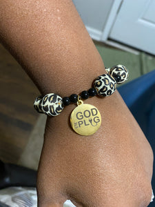 The “God is the Plug” Leopard Bracelet