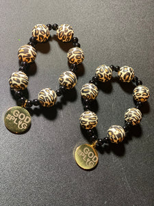 The “God is the Plug” Leopard Bracelet