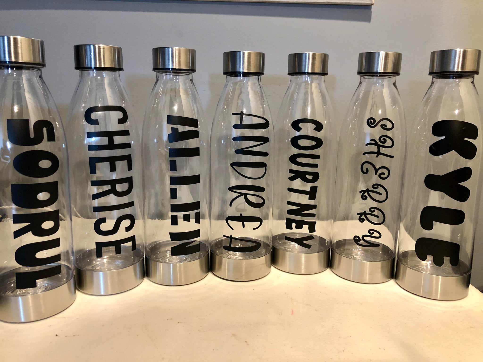 Custom Clear Water Bottles