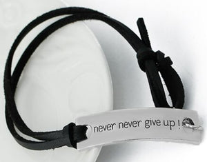 The "Never Never Give Up" Bracelet